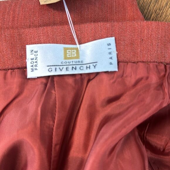 Givenchy Couture Rust Tweed Pencil Skirt Size Med( See Measurement..no size tag) - Picture 10 of 11